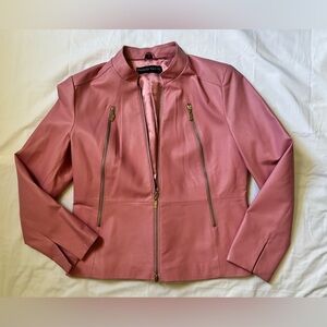 Pamela McCoy Blush Leather Jacket